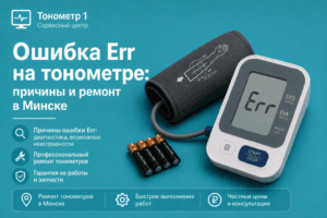 Ошибка Err на тонометре — пример отображения кода неисправности на дисплее